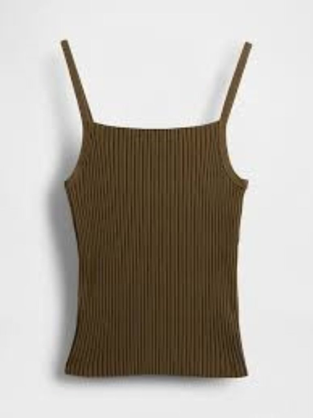 NWT Gap | Ribbed Sweater Crop Tank Top, Dark Olive Green | Size Medium
